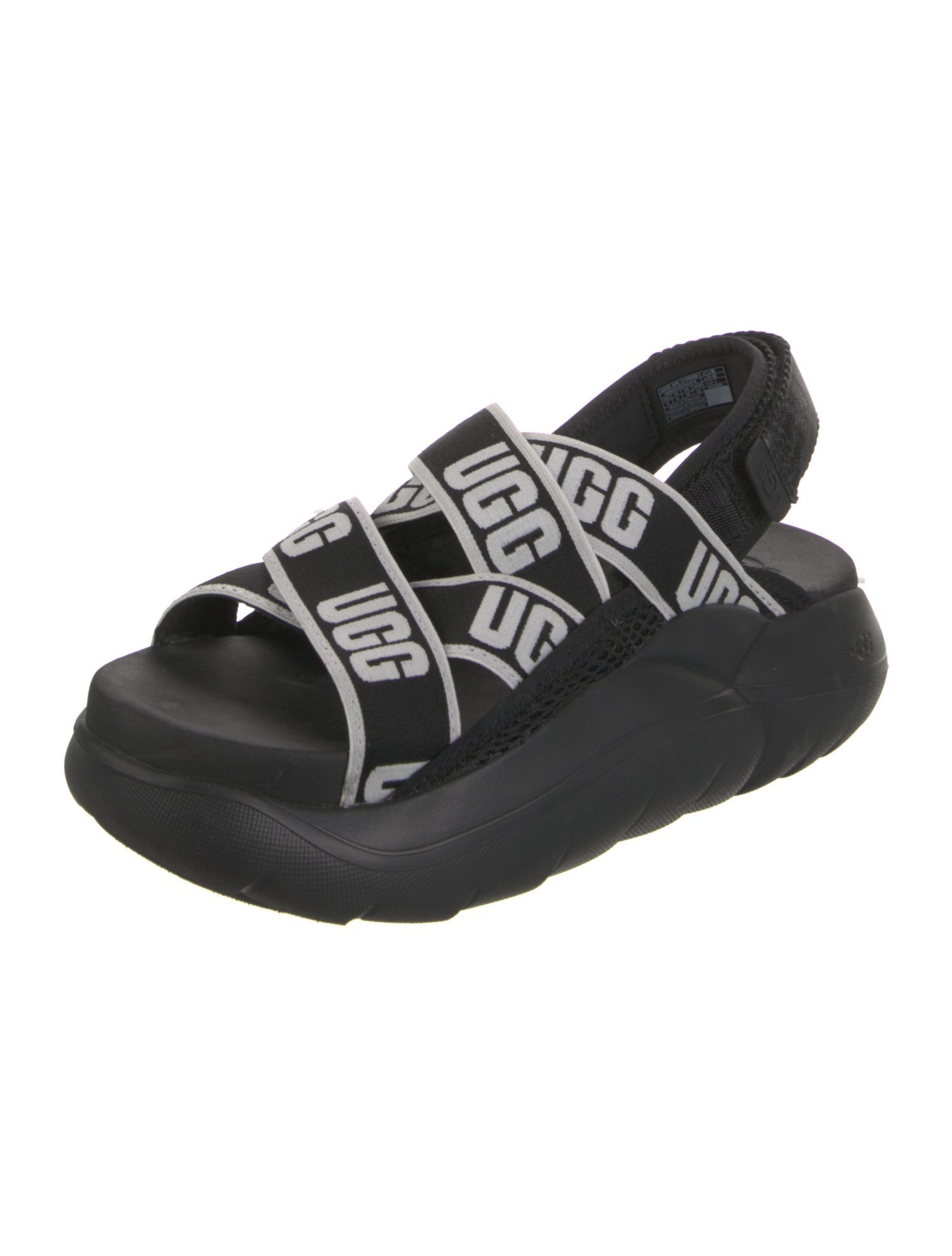 UGG Rubber Graphic Print Slingback Sandals