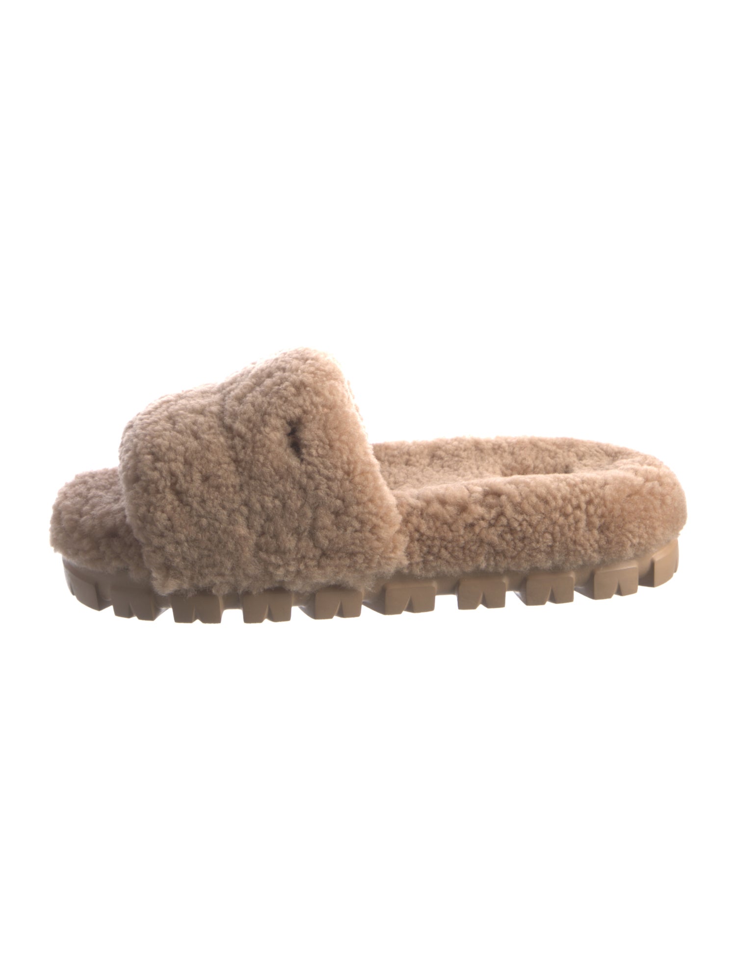 UGG Shearling Fur Trim Slides