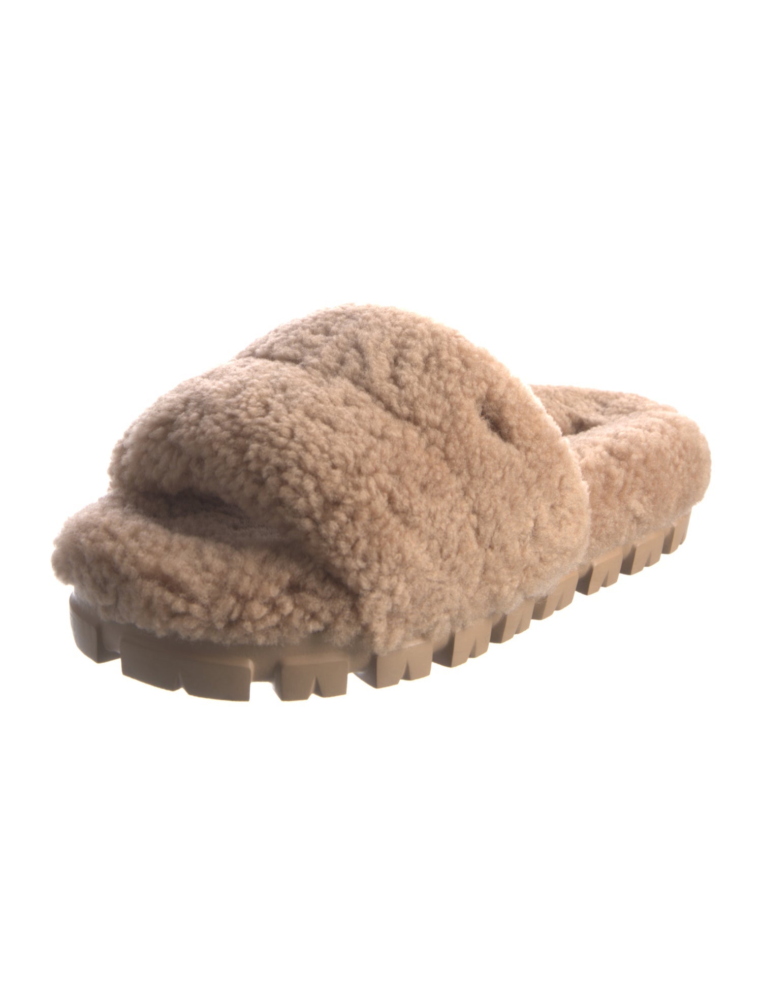 UGG Shearling Fur Trim Slides