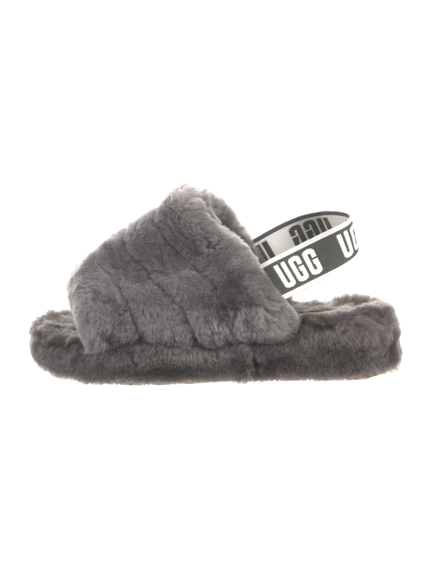 UGG Lambswool Graphic Print Slingback Flats