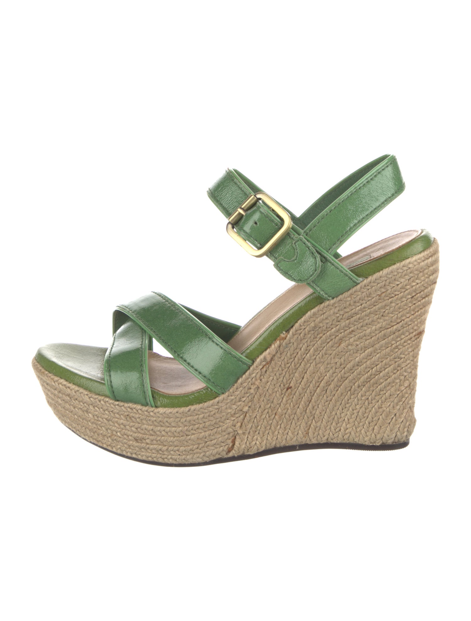 UGG Leather Colorblock Pattern Espadrilles