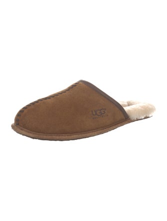 UGG Suede Whipstitch Trim Slippers