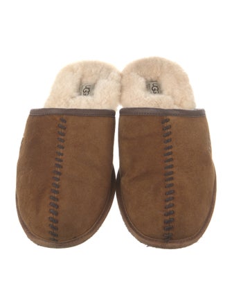 UGG Suede Whipstitch Trim Slippers