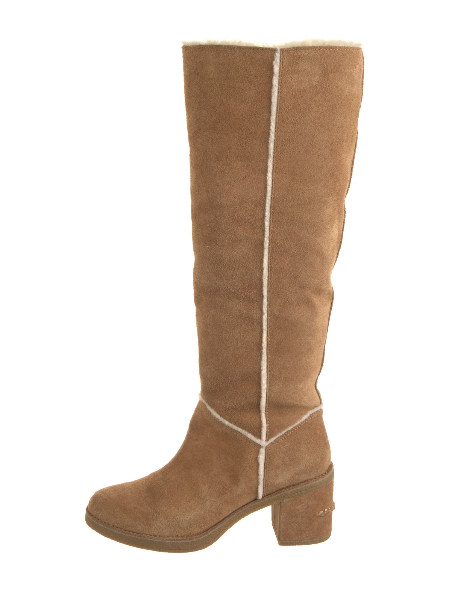 UGG Suede Fur Trim Boots