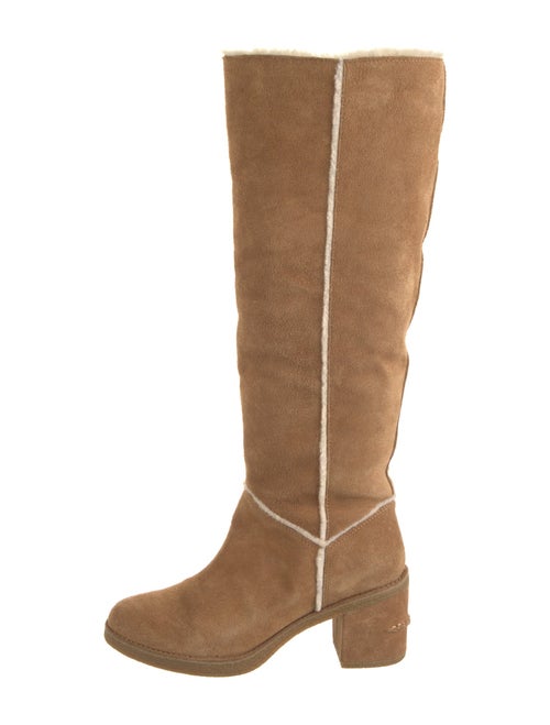 UGG Suede Fur Trim Boots