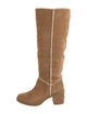 UGG Suede Fur Trim Boots