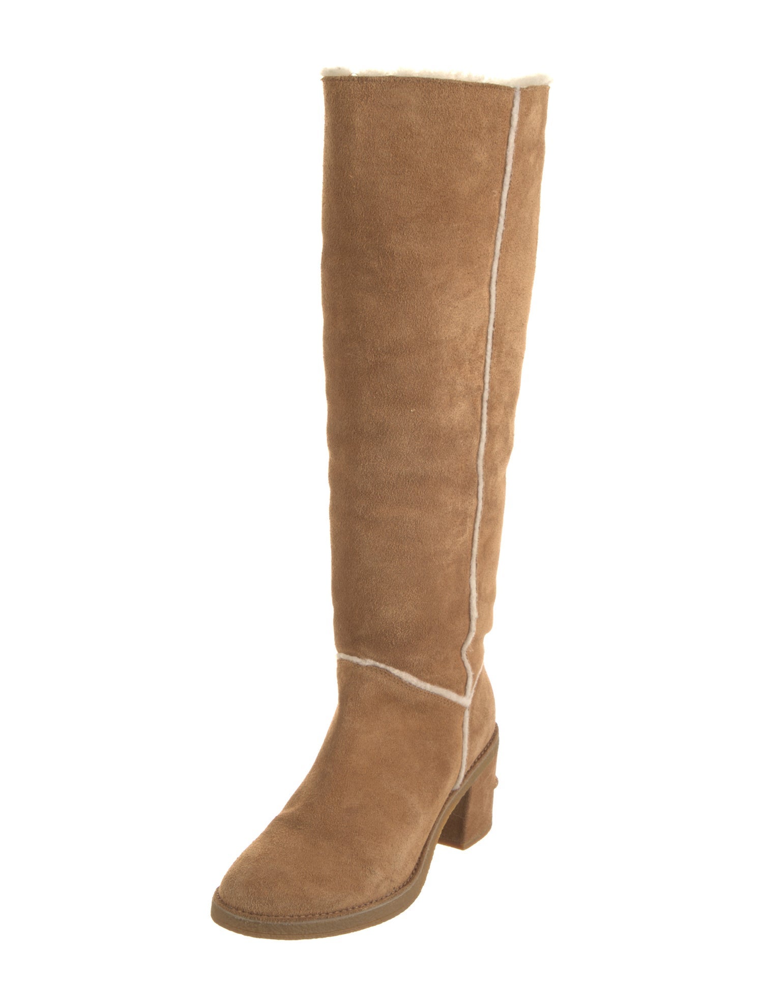 UGG Suede Fur Trim Boots