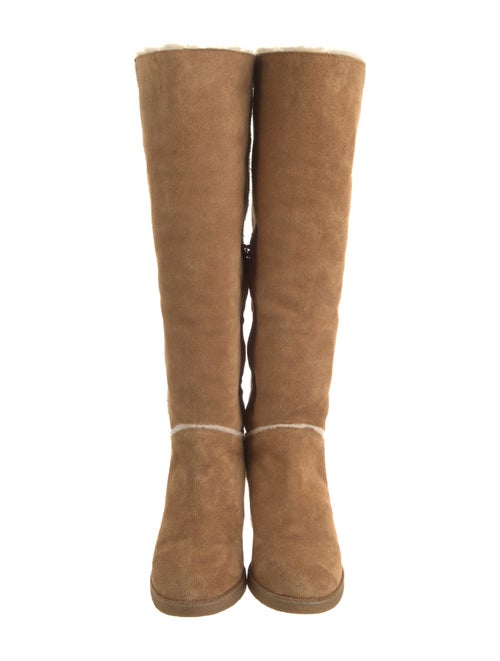 UGG Suede Fur Trim Boots