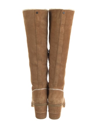 UGG Suede Fur Trim Boots