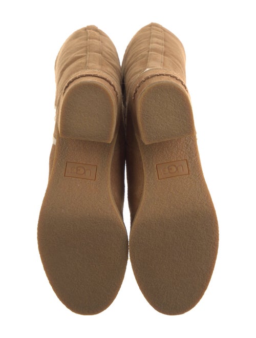 UGG Suede Fur Trim Boots