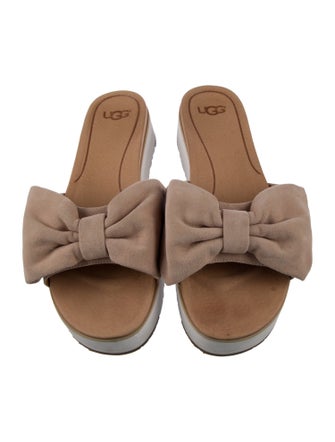UGG Suede Bow Accents Slides
