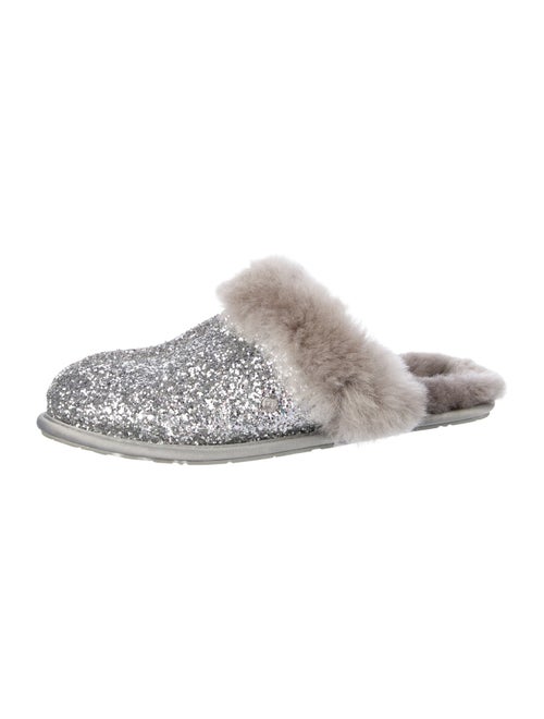 UGG Glitter Fur Trim Mules