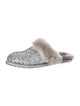 UGG Glitter Fur Trim Mules
