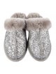 UGG Glitter Fur Trim Mules