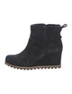 UGG Suede Fur Trim Boots