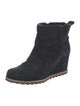 UGG Suede Fur Trim Boots