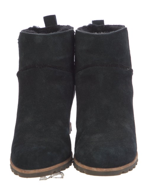 UGG Suede Fur Trim Boots