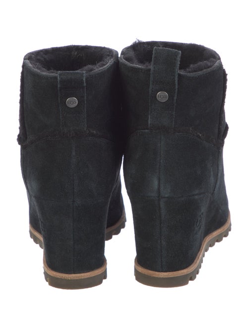 UGG Suede Fur Trim Boots