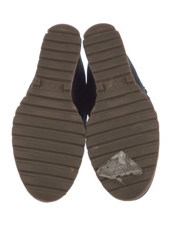 UGG Suede Fur Trim Boots