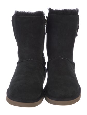 UGG Suede Fur Trim Boots