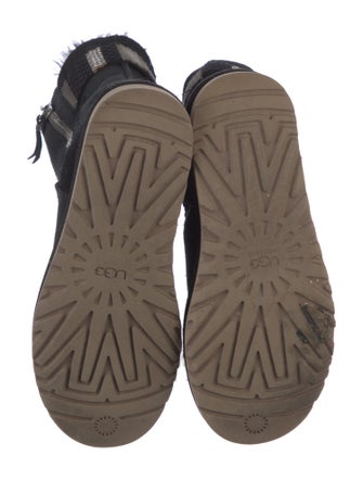 UGG Suede Fur Trim Boots