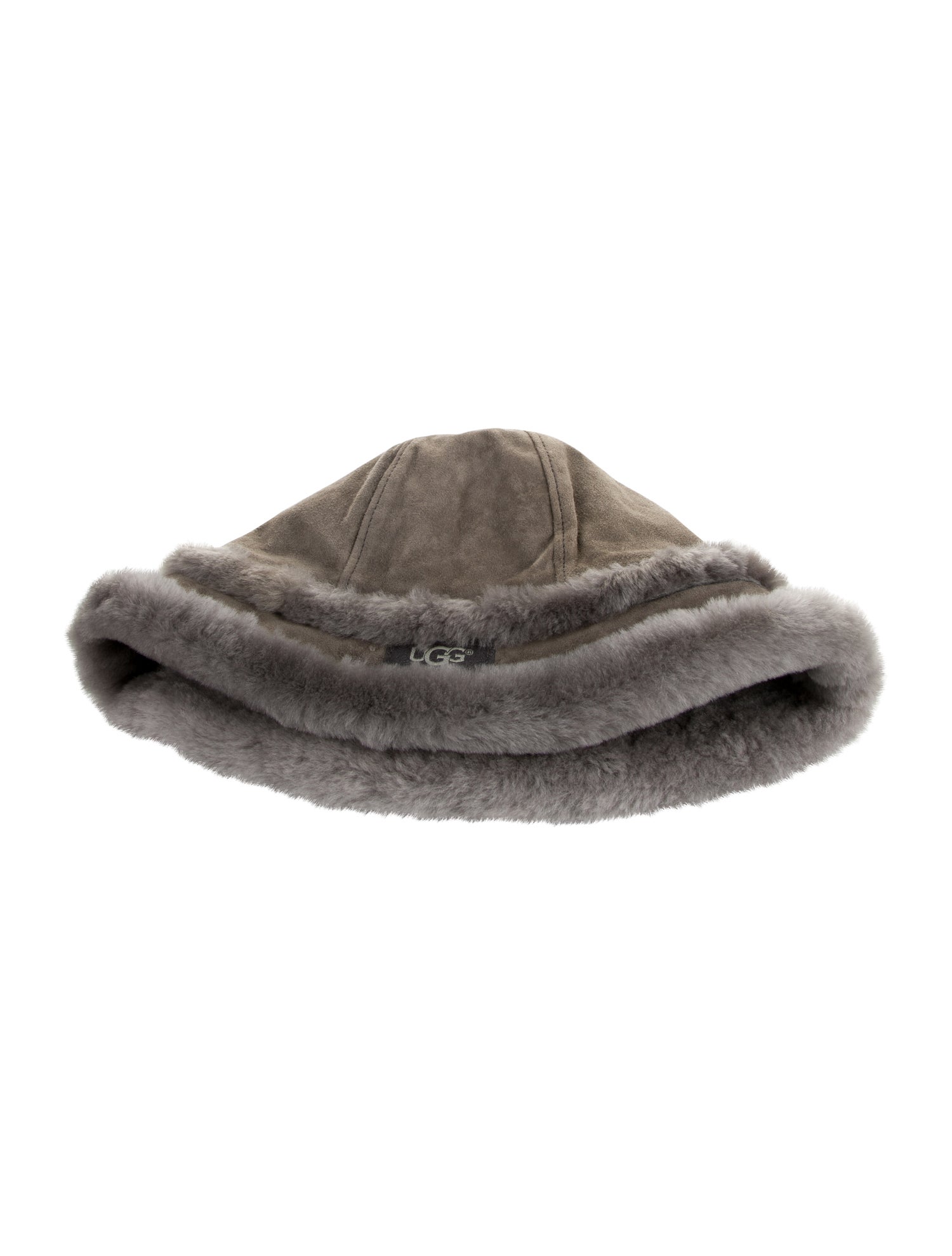 UGG Shearling Trim Suede Hat
