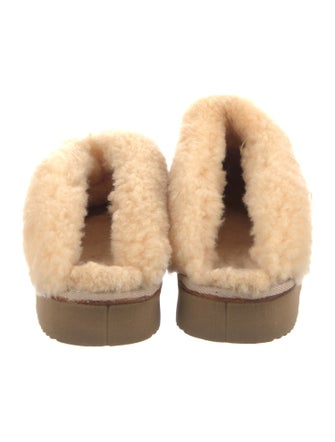 UGG Suede Fur Trim Mules