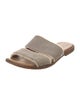 UGG Suede Fur Trim Slides