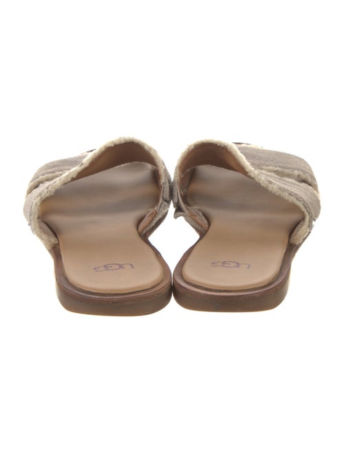 UGG Suede Fur Trim Slides