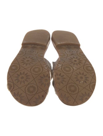 UGG Suede Fur Trim Slides