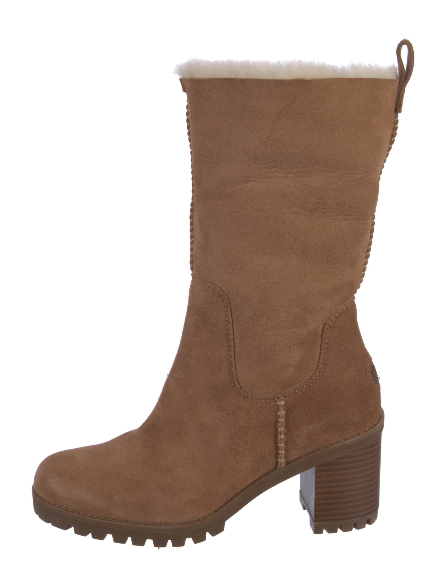 UGG Suede Colorblock Pattern Boots
