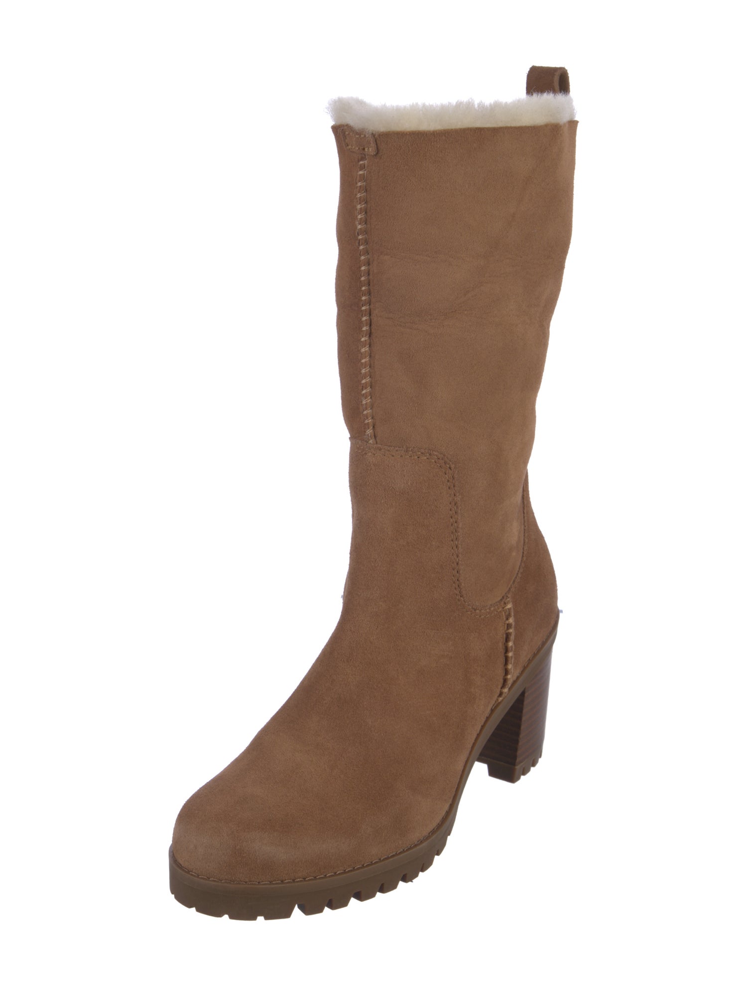 UGG Suede Colorblock Pattern Boots