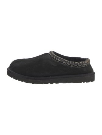 UGG Suede Fur Trim Slippers