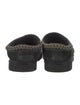 UGG Suede Fur Trim Slippers