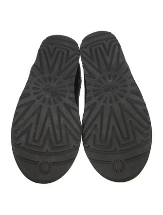 UGG Suede Fur Trim Slippers