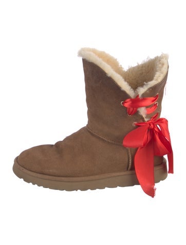 UGG Boots Suede Bow Accents Snow US 12 |