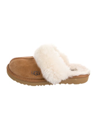 UGG Toddler Girls' Fur Trim Slide In Slippers