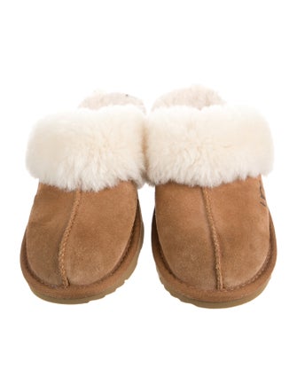 UGG Toddler Girls' Fur Trim Slide In Slippers
