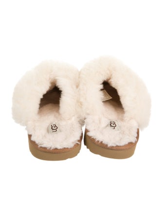 UGG Toddler Girls' Fur Trim Slide In Slippers