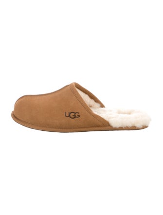 UGG Suede Grosgrain Trim Slippers
