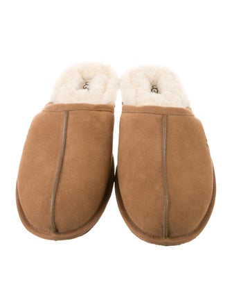 UGG Suede Grosgrain Trim Slippers
