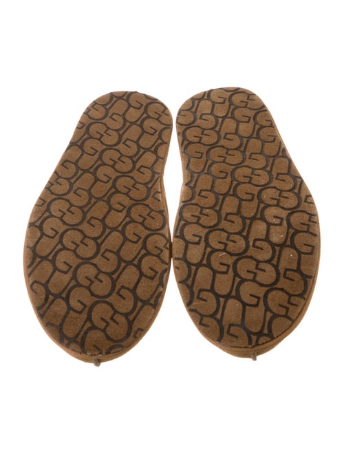 UGG Suede Grosgrain Trim Slippers