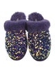 UGG Sequins Faux Fur Trim Mules