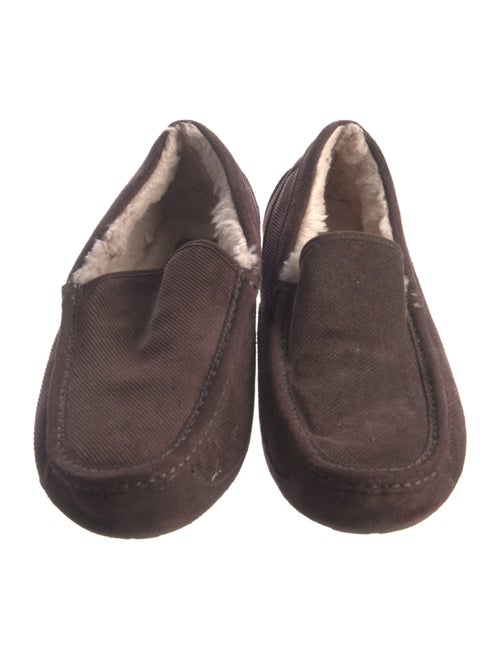 UGG Suede Fur Trim Moccasins