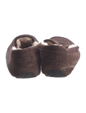 UGG Suede Fur Trim Moccasins