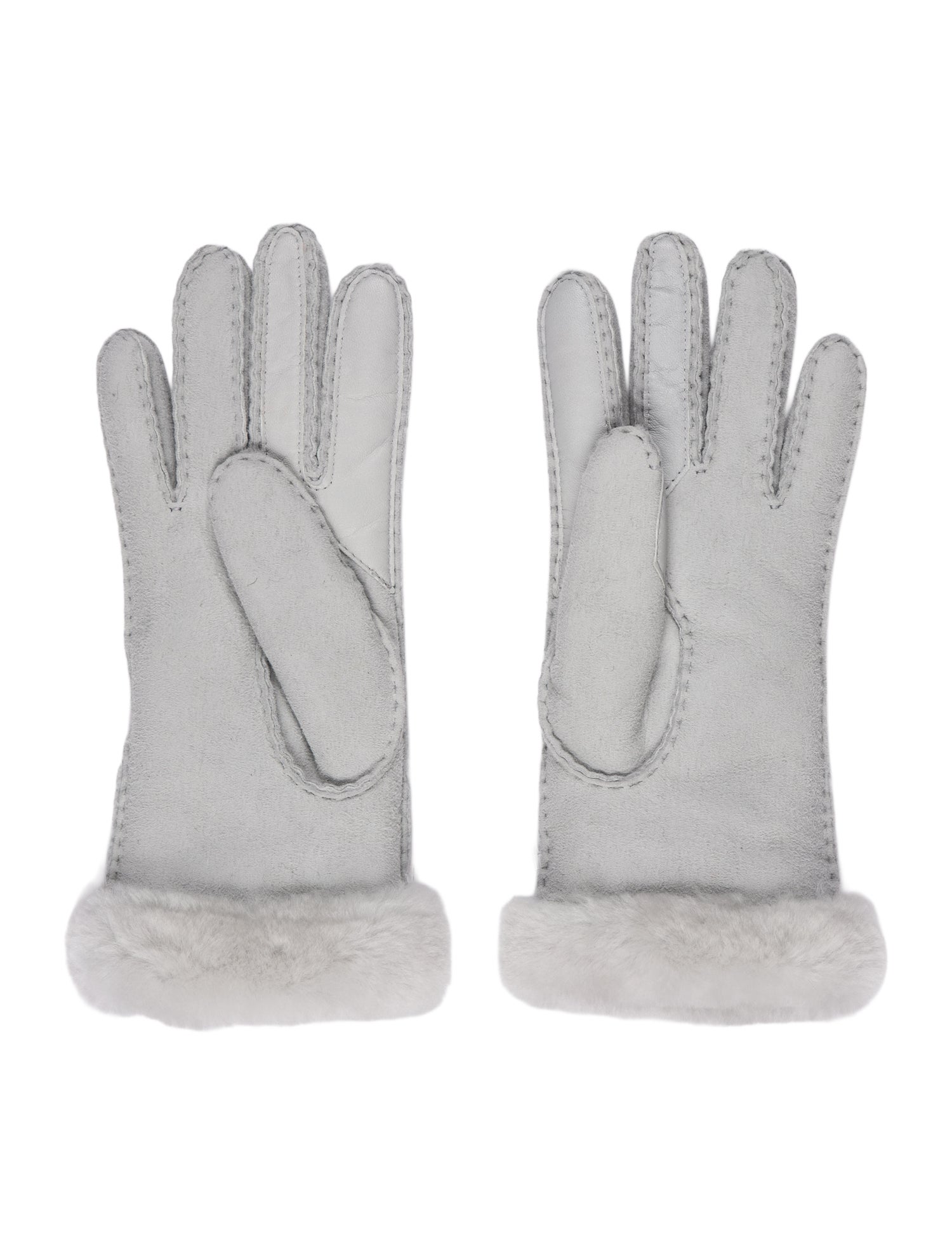 UGG Shearling Trim Suede Mitten