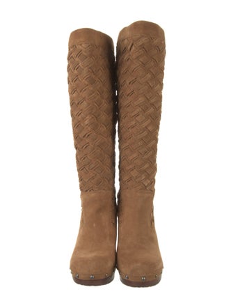 UGG Intrecciato Weave Suede Lace-Up Boots