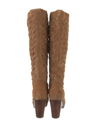 UGG Intrecciato Weave Suede Lace-Up Boots