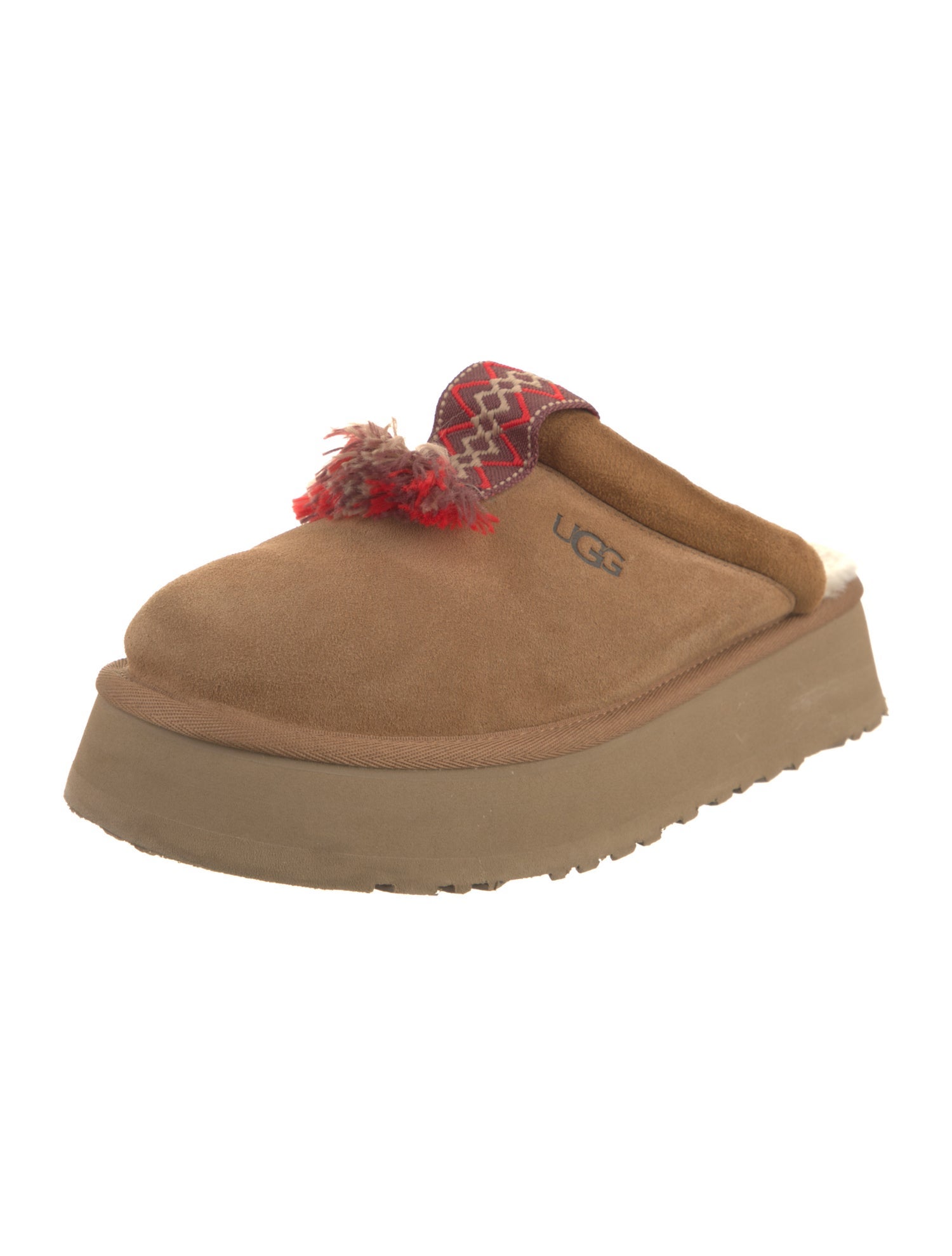 UGG Suede Embroidered Accent Mules