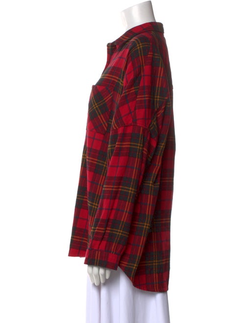 UGG Plaid Print Long Sleeve Button-Up Top